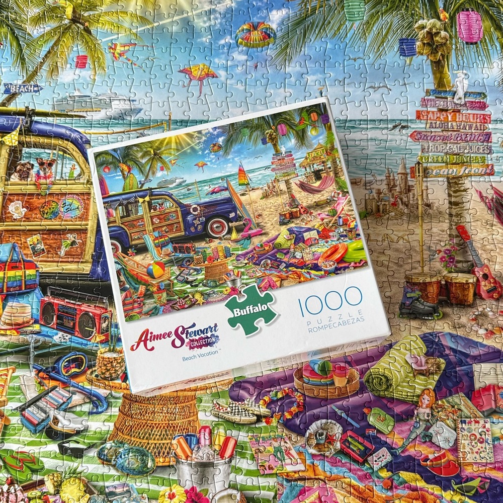 Buffalo Games & Puzzles Beach Vacation
1000 Piece Puzzle by Aimee Stewart
9i520